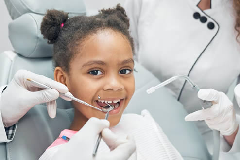 kid at dentist