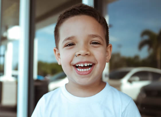 kid smiling